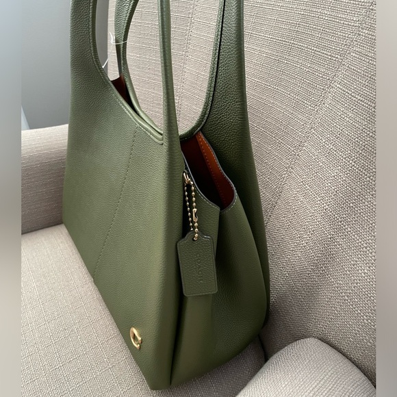 Coach Lana Shoulder Bag in colour Brass/Olive new - Picture 7 of 16